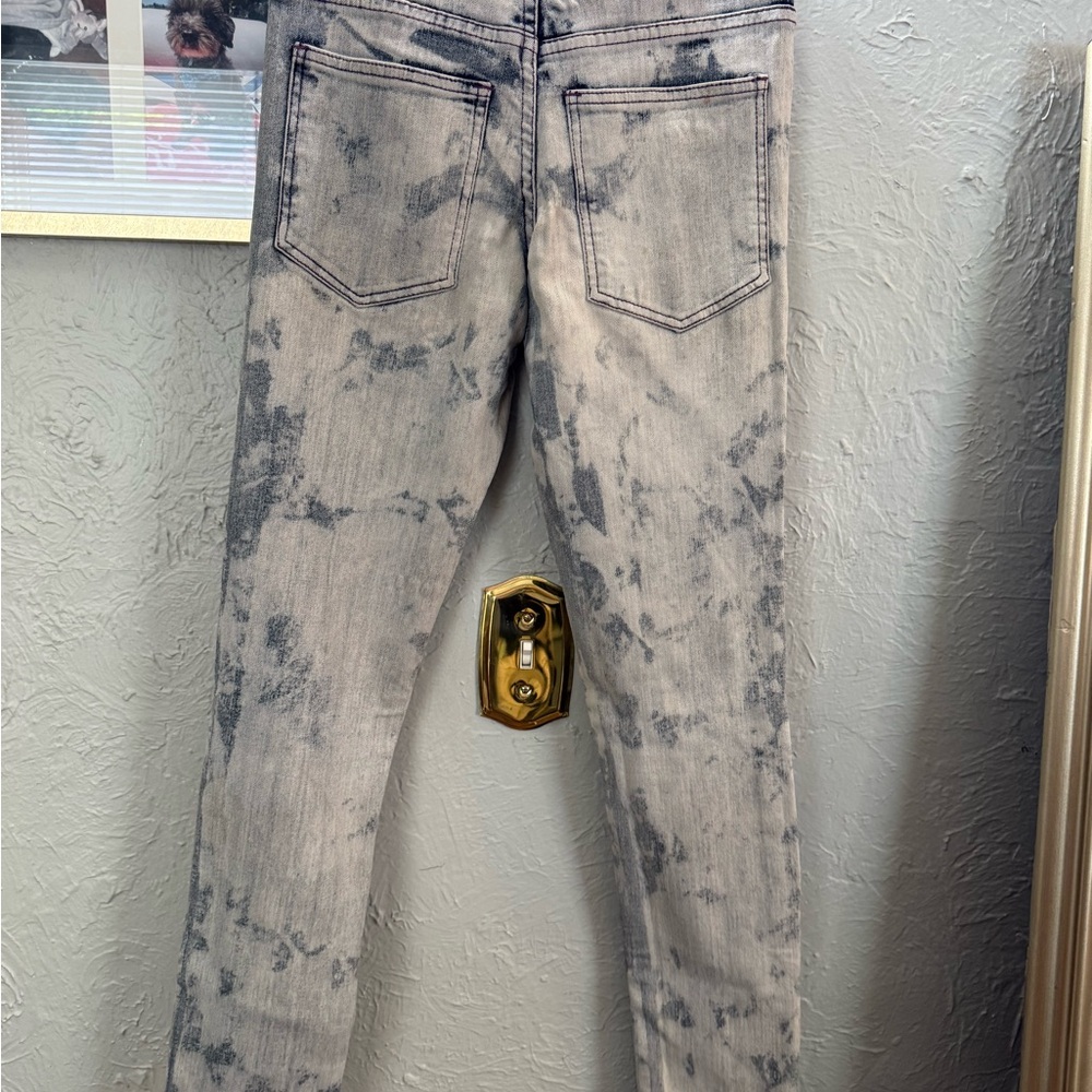Cheap Monday Distressed / Tie-Dye Skinny Grunge Jeans